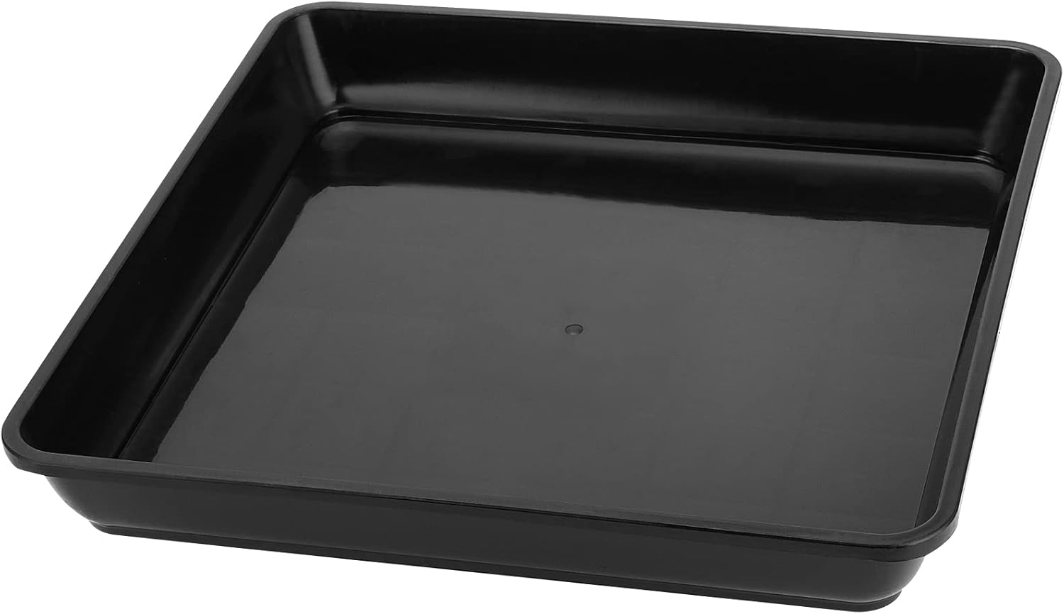 Czarna plastikowa doniczka 22*22 cm, kwadratowa, z tacką ociekową, odpowiednia do użytku wewnątrz i na zewnątrz, 2 sztuki