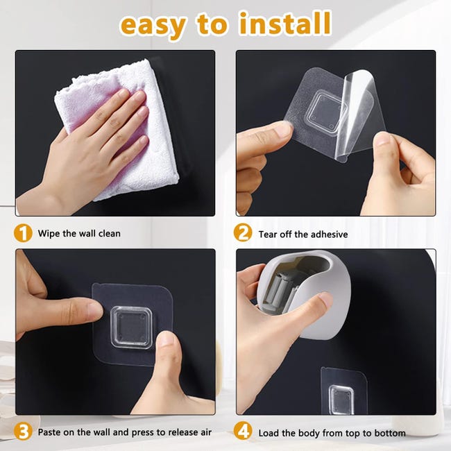 Porta scope da parete a 4 pezzi, porta scope da parete autoadesivo, porta mocio, per cucina, garage | Leroy Merlin Porta scope da parete a 4 pezzi, porta scope da parete autoadesivo, porta mocio, per cucina, garage | Leroy Merlin