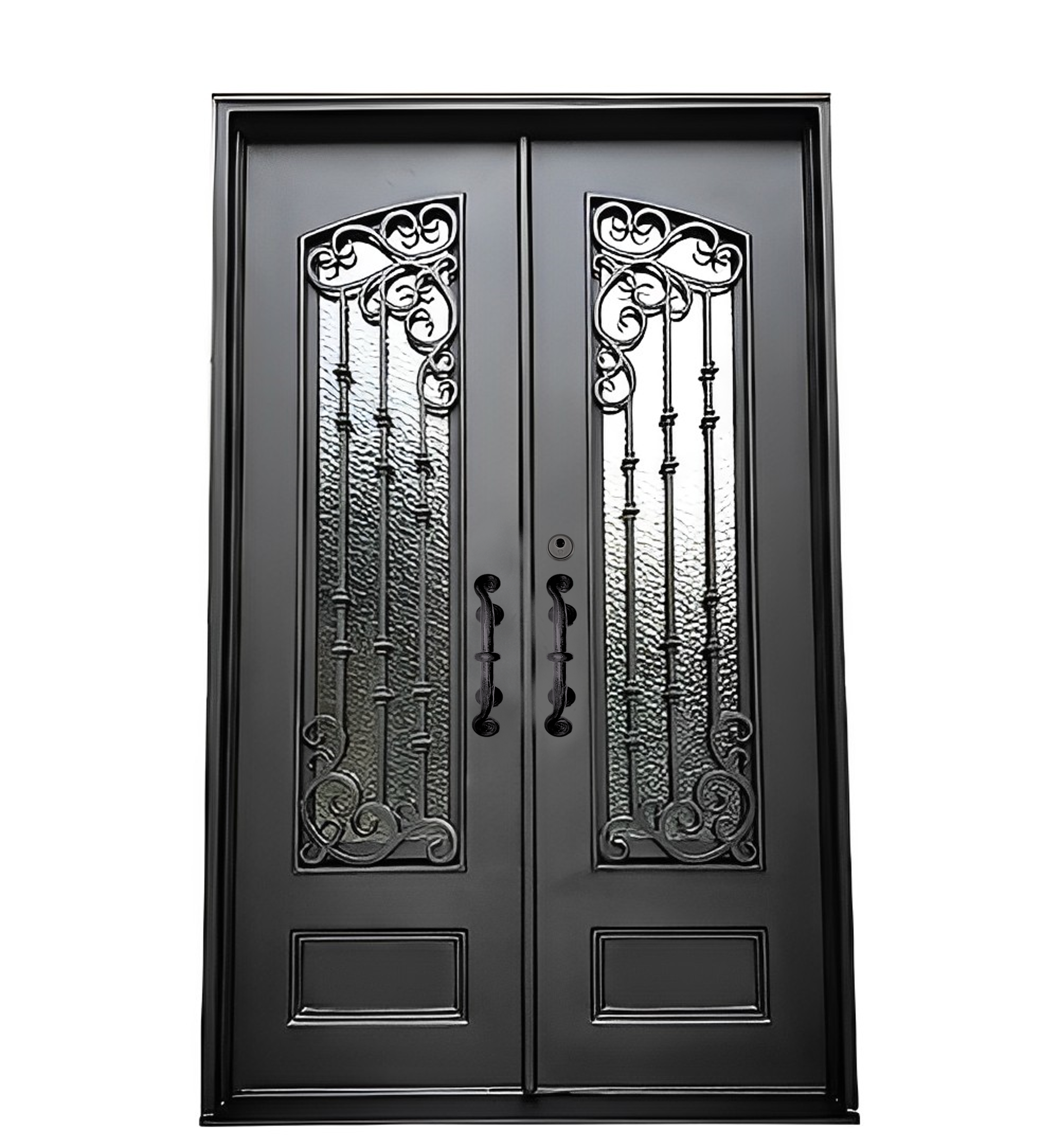 PUERTA DOBLE ARTESANAL METÁLICA DE ENTRADA PARA EXTERIOR, DE DOS HOJAS ...