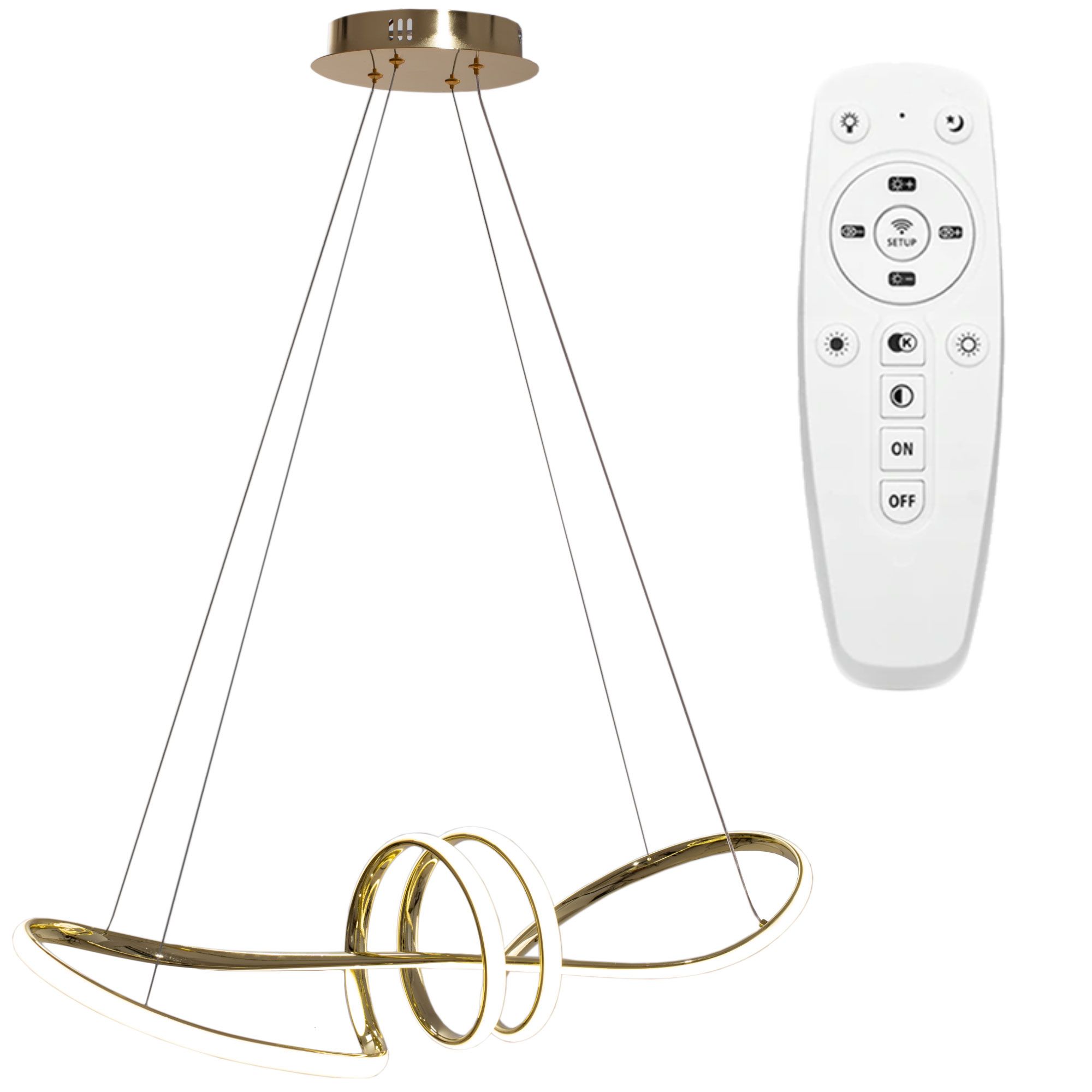 Lampa Sufitowa Led Toolight Led App824-Cp Long Złoty