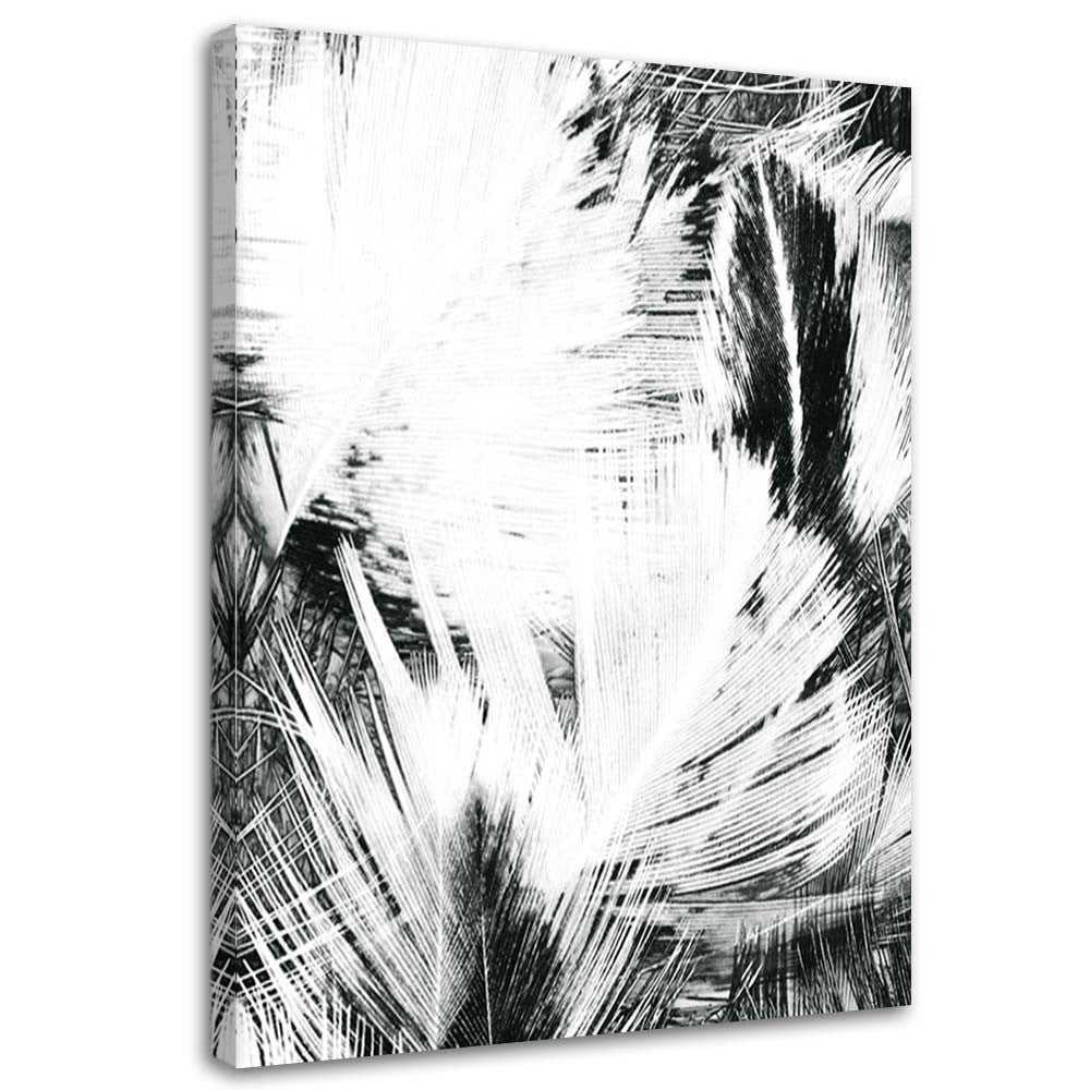 Obraz na płótnie, Abstrakcja czarno-biała 80x120