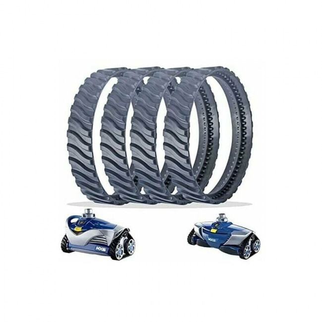 4 czarne wymienne szyny do odkurzacza basenowego, koło toru R0526100, kompatybilne z odkurzaczami basenowymi Zodiac In-Ground