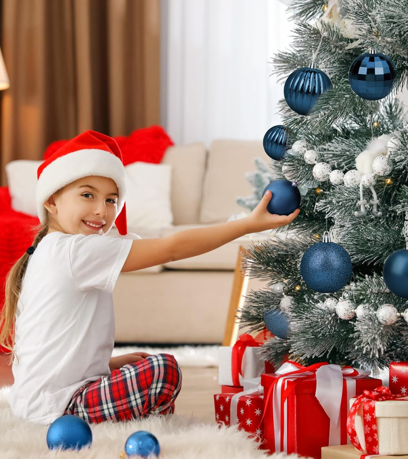 Conjunto de 36 enfeites para árvores de Natal, Conjunto de bolas de Natal, Pingentes para árvores de Natal, Presente de Natal, Decorações de Natal - 5