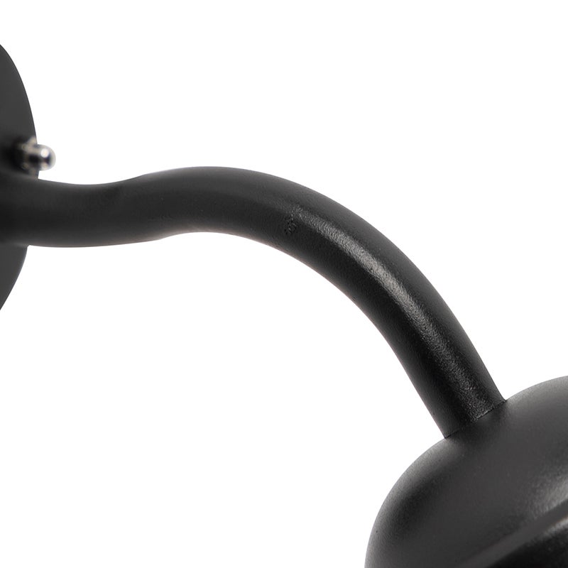 Qazqa industriel applique murale extérieure, lampe murale pour jardin - Munich - noir, max. 60w, e27, 26cm, IP44, rond - 5