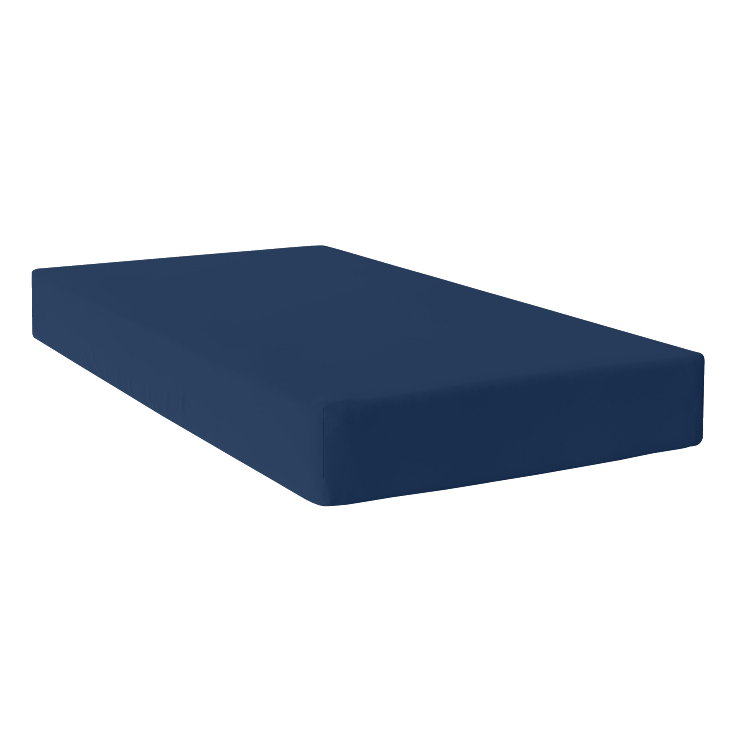 Drap housse jersey 100% coton bleu marine | Leroy Merlin
