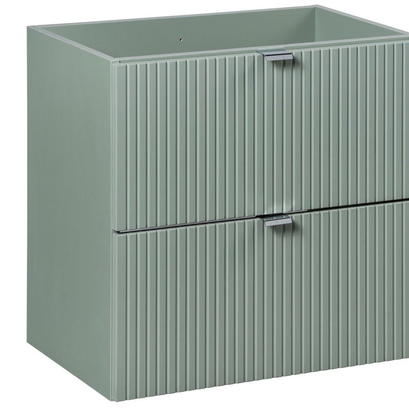 Szafka łazienkowa LINE REED GREEN 60 cm zielona ryflowane fronty wisząca