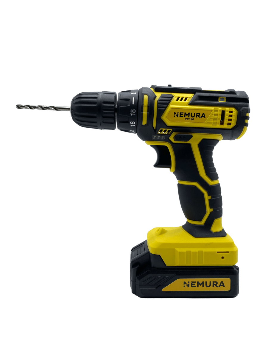 Trapano e avvitatore 20V - 2 batterie 1,5 Ah - Valigetta con 54 accessori - Nemura - 6