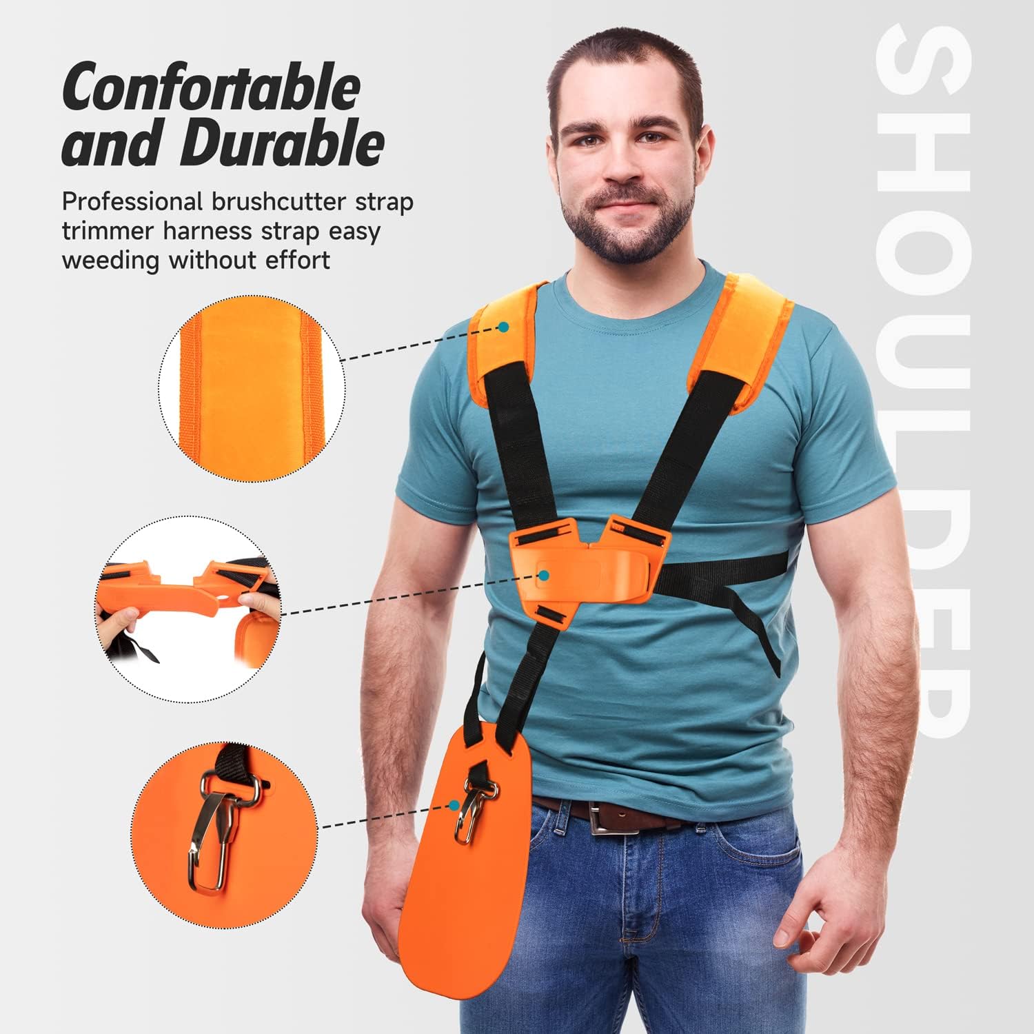 Harnais Double Épaule – Pour Débroussailleuse STIHL FS – Ceinture Nylon Réglable - 2