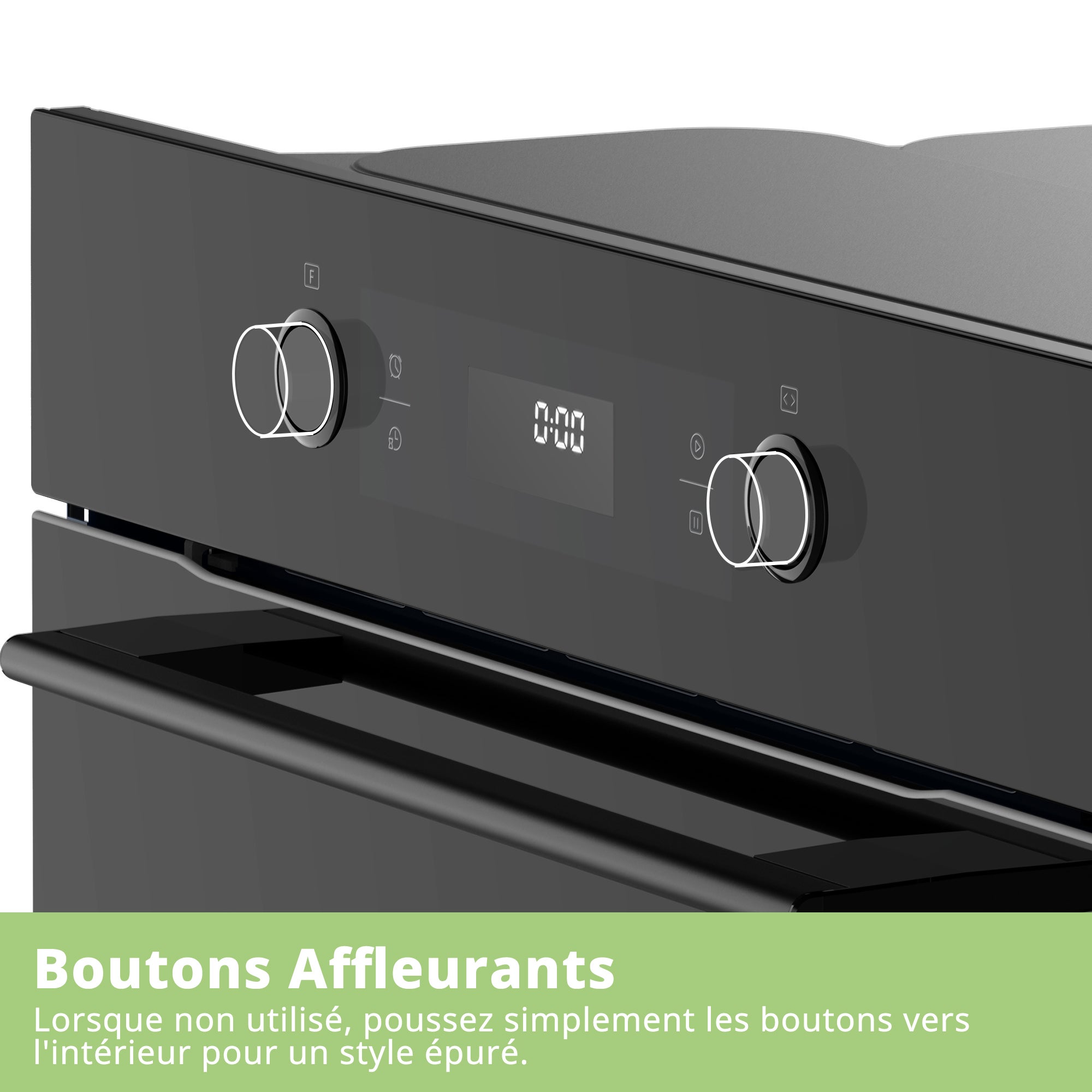 Four encastrable Pyrolyse Chaleur tournante 65 L Programmateur électronique COMFEE CBO65P90E3-BK - Noir- Classe A - 3