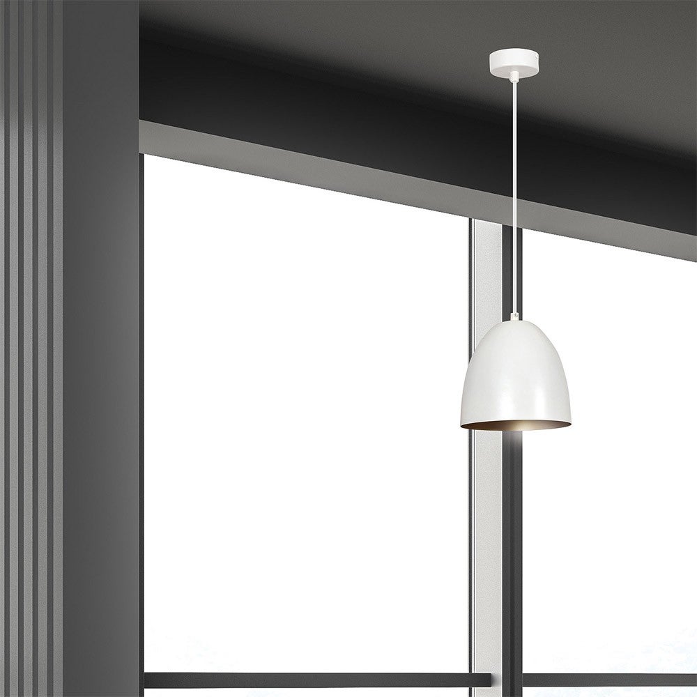 Lampa sufitowa Jonix z białym abażurem i złotym wnętrzem 1xE27 ø18cm - 4