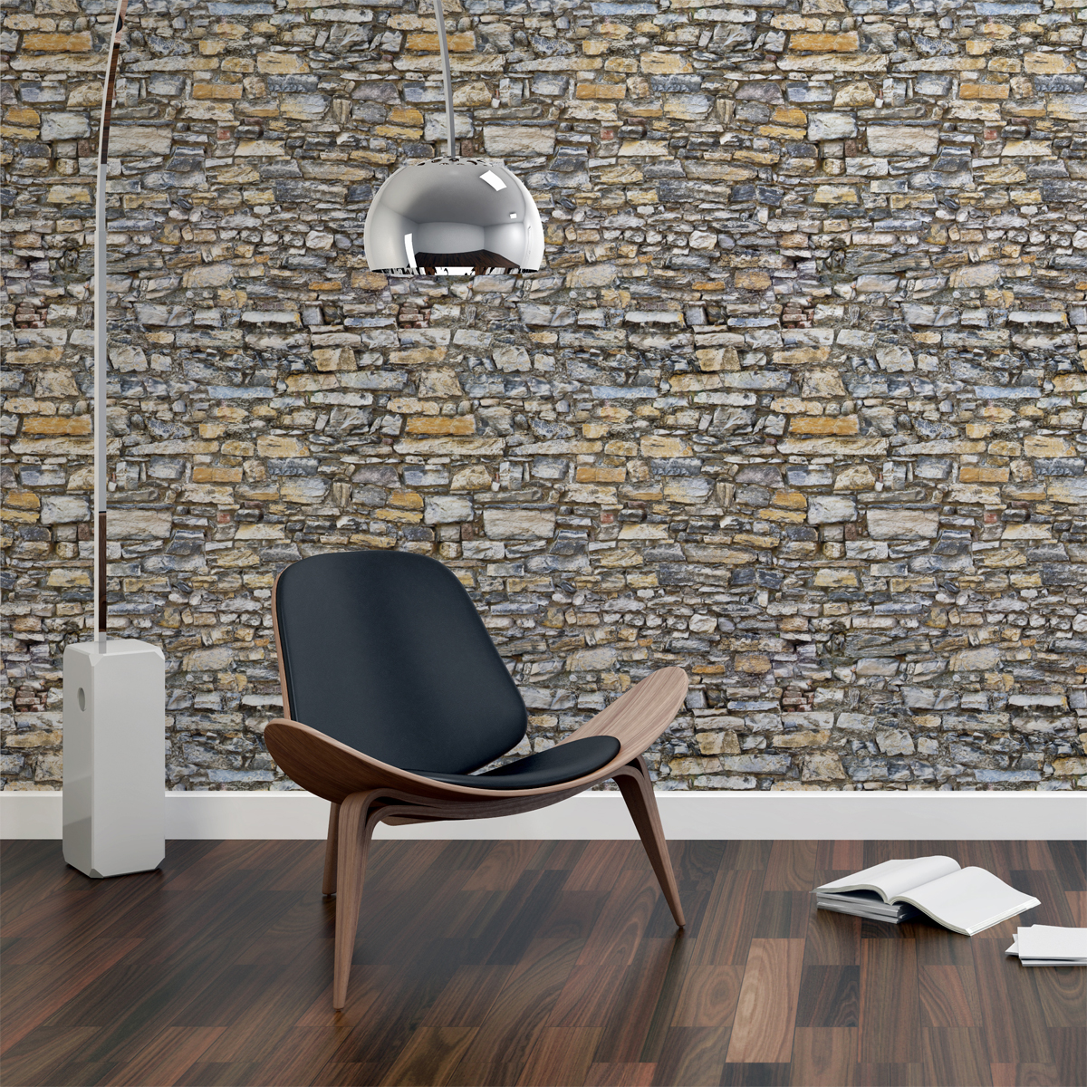 Vinilos material piedras de vaucluse - adhesivo de pared - revestimiento sticker mural decorativo - 60x60cm