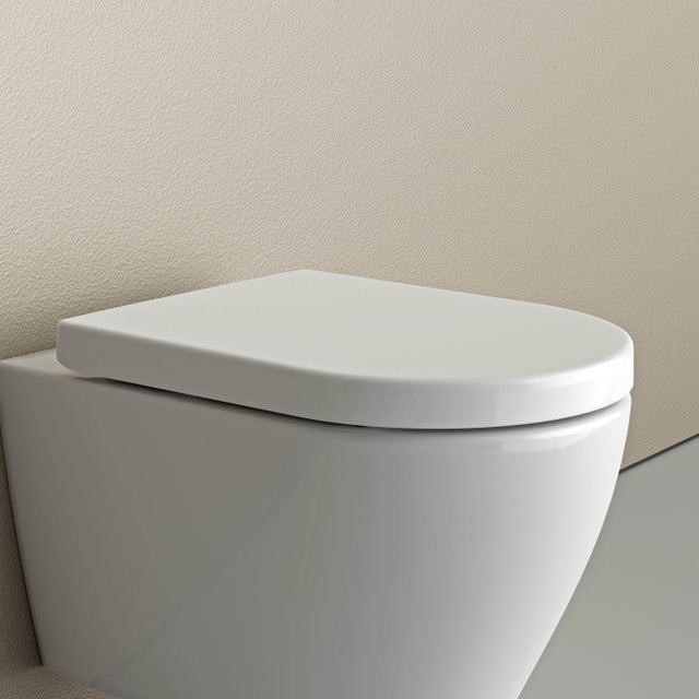 BERNSTEIN - Asiento inodoro, Taza inodoro bisagras acero - 46,4x35,9cm - U1002