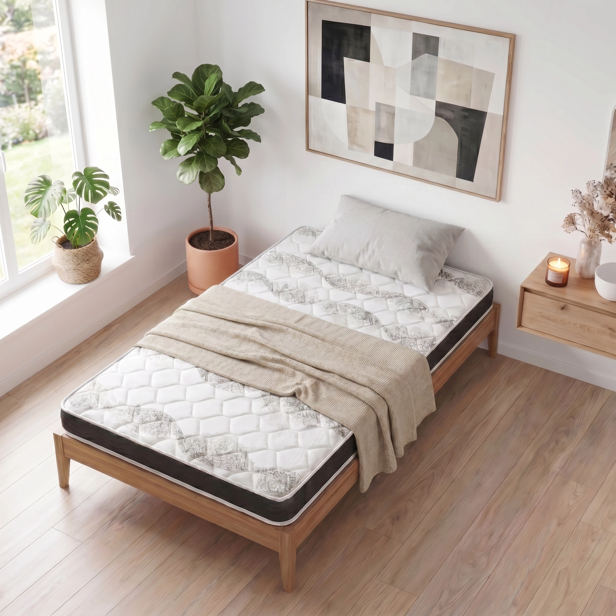 Matelas 90x200 cm Mousse - Matelas 1 place épaisseur 12 cm - Matelas pour Adulte Enfant - 3