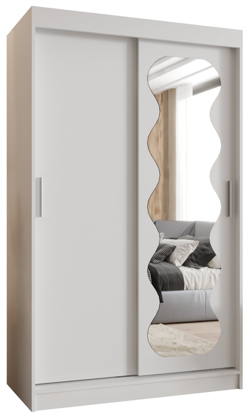 Szafa przesuwna garderoba SPOTI 120 x 62 x 200 cm Biały