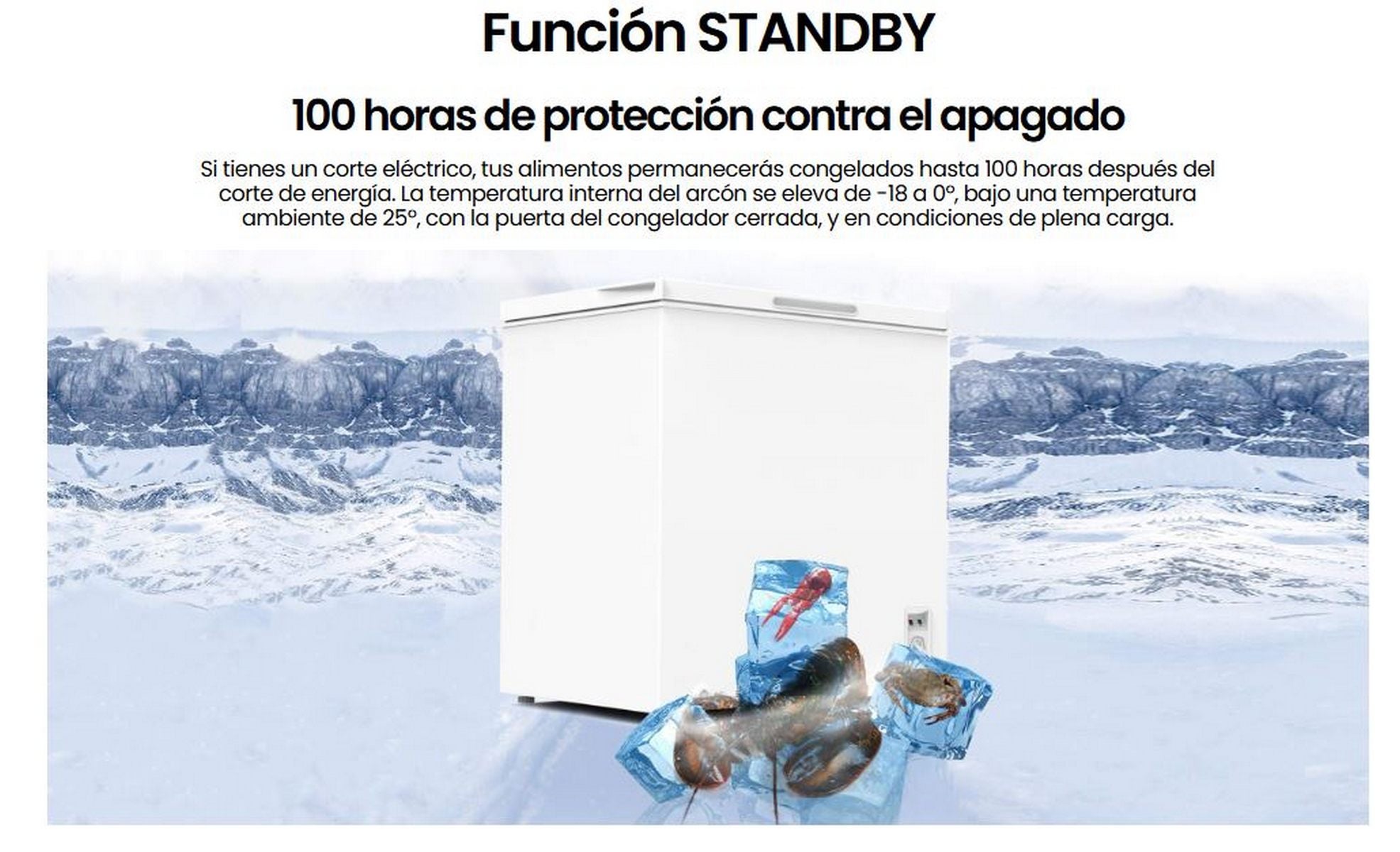 Congelador horizontal Milectric ARC-N01 - 99 litros, A+/F, ✱✱✱✱ - 7