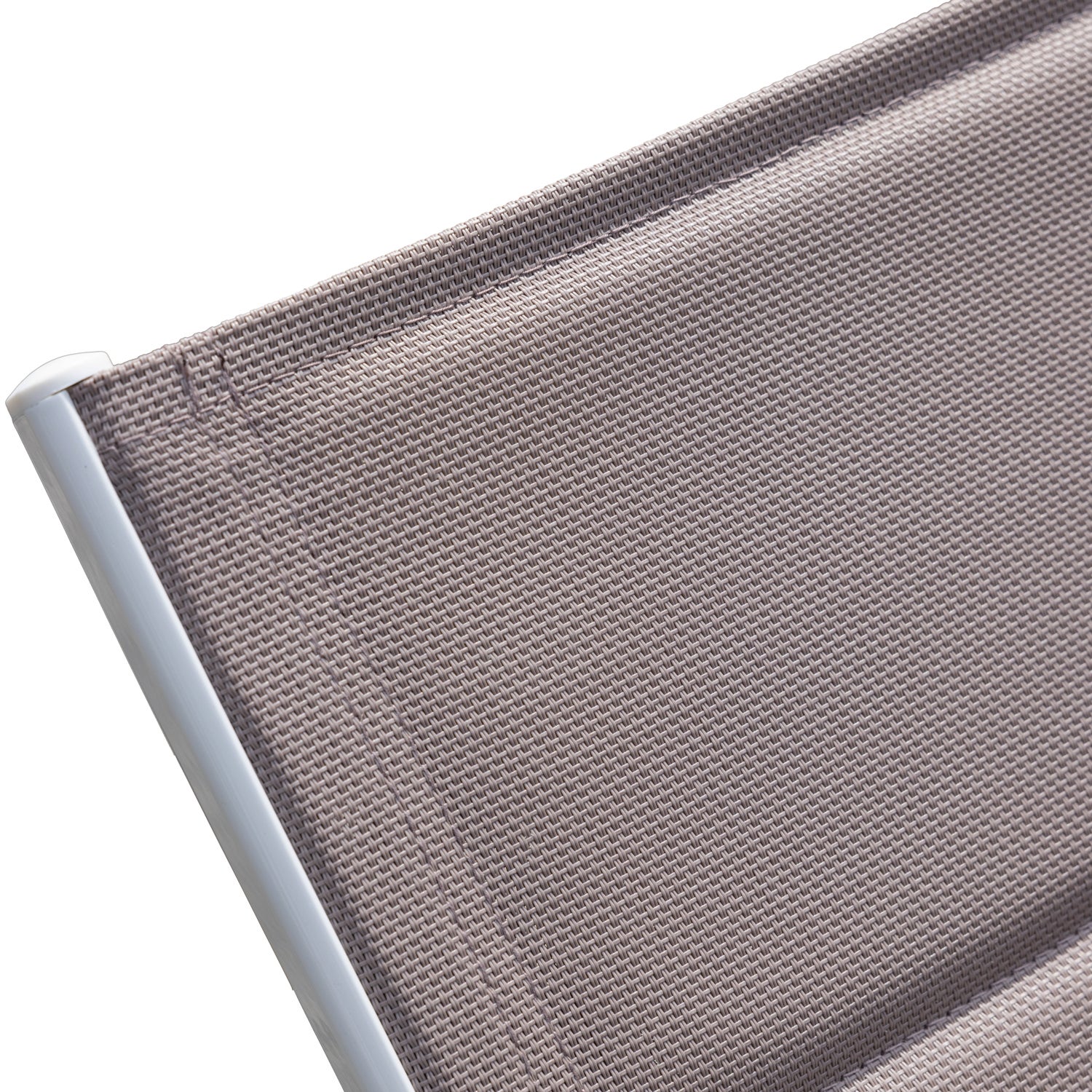 Bain de soleil taupe et blanc aluminium BARBADOS - 5
