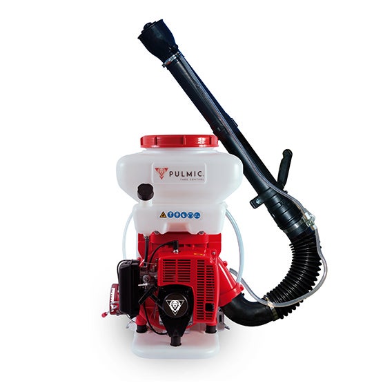 Atomizzatore industriale PULMIC Taurus Air+. Motore a 2 tempi.Pompa booster a doppio pistone.Usa liquido o polvere. Verticalmente e orizzontalmente.