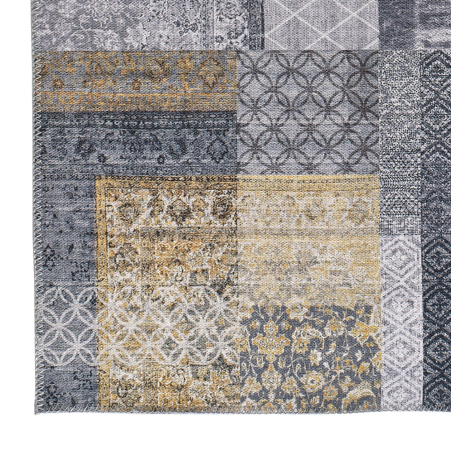 Tapis intérieur gris rectangulaire l.140 x L.200 cm NEILA abstrait - ATTICGO - 5