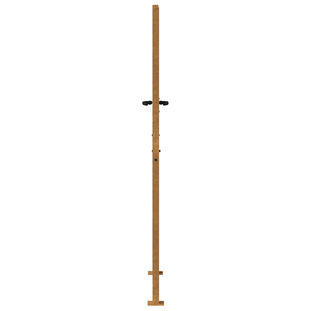 vidaXL Portail de jardin 100x175 cm acier corten conception d'herbe - 7
