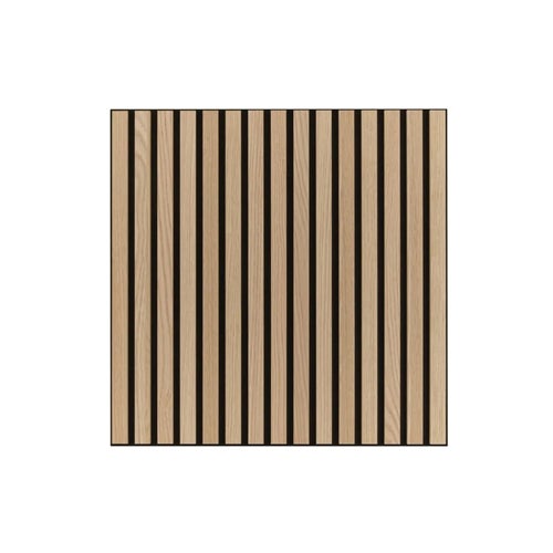 Panneaux tasseaux acoustique finition bois chêne naturel, fond noir 60x60cm - 3