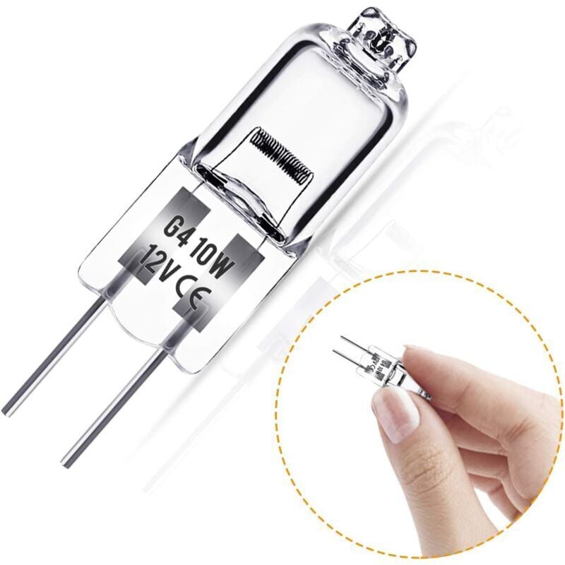 Ampoule spécifique, Ampoule G4 12V 10W,Lampe à Capsule Transparente lot de 10 - 5