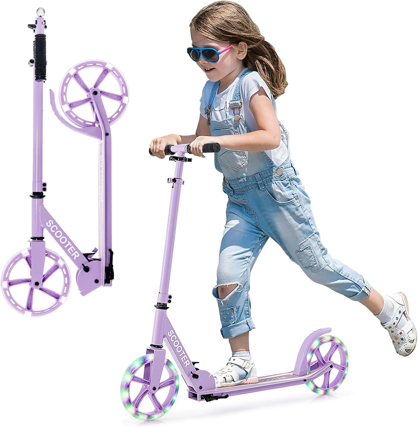 Per Adolescenti e Adulti, Pieghevole con Ruote Illuminate con