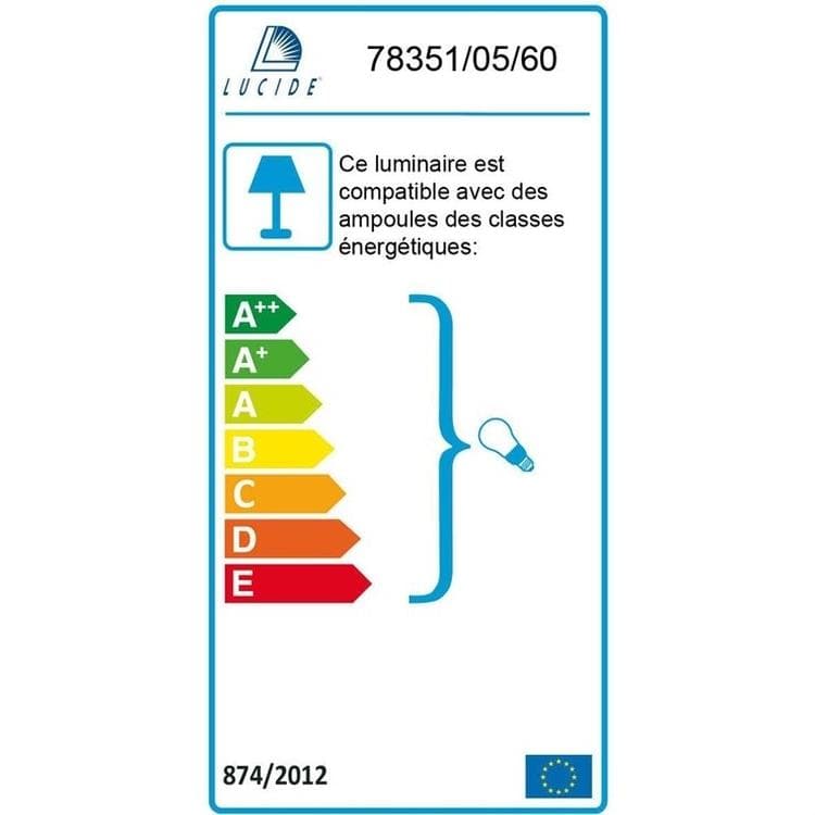ARABESQUE-Lustre à 5 branches Ø45cm avec pampilles - - 3