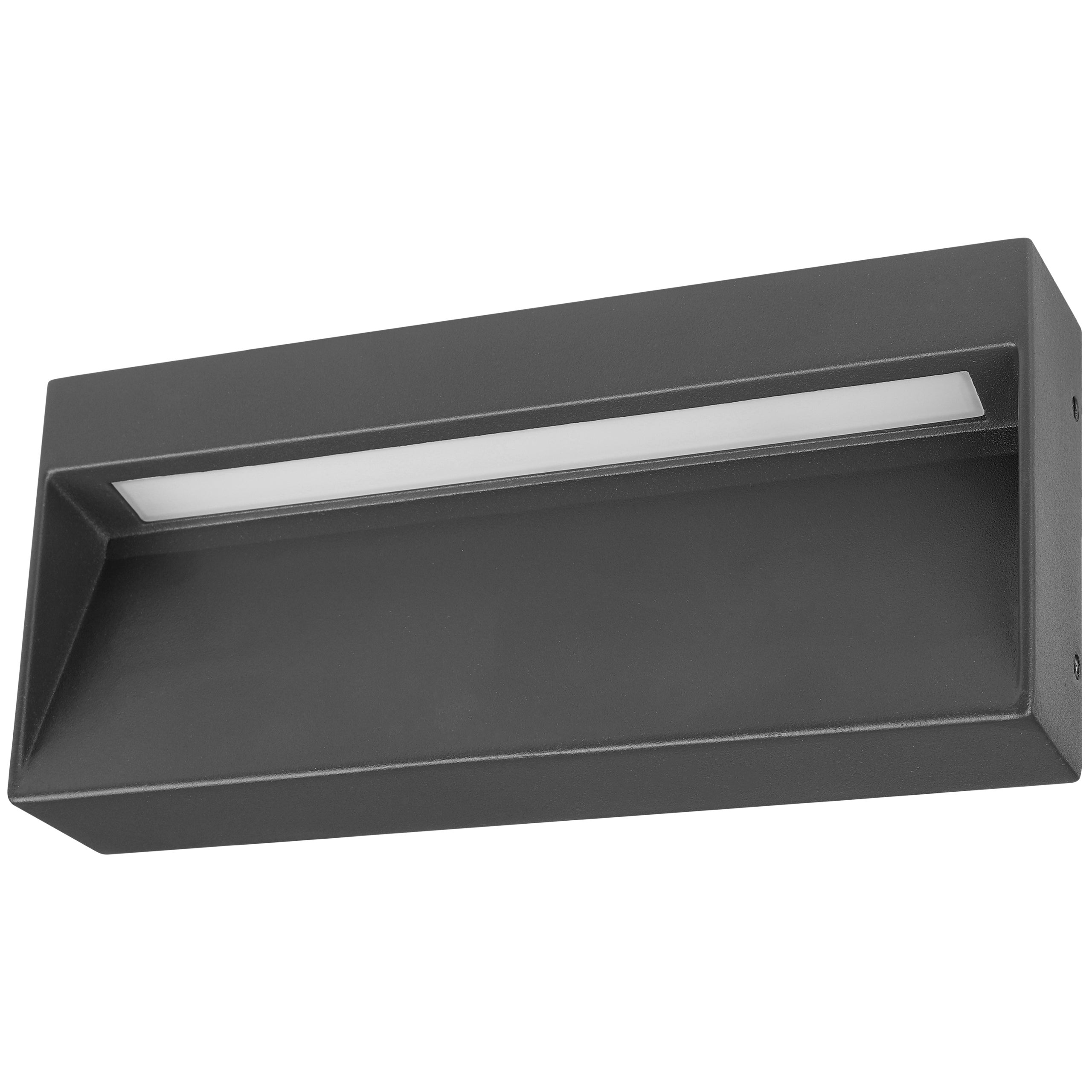 Kinkiet zewnętrzny LED Santiago 6W IP54 prostokątna 4000K lampa oprawa elewacyjna antracyt MasterLED