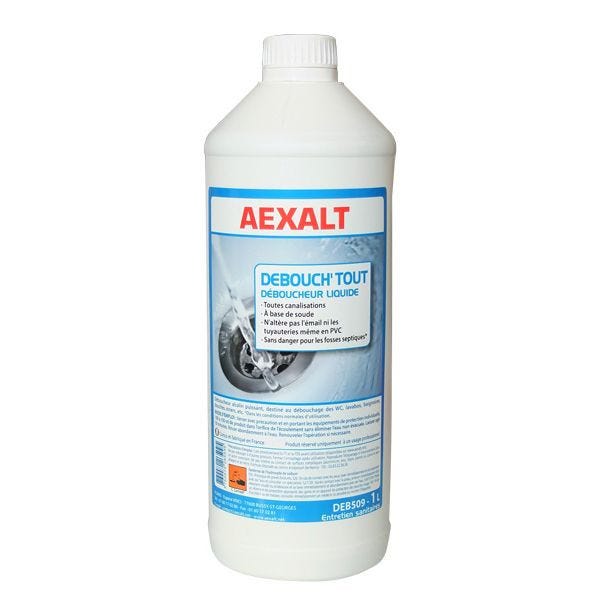 Debouch Bidon de 1 L déboucheur liquide alcalin DÉBOUCH'TOUT Aexalt | Leroy Merlin