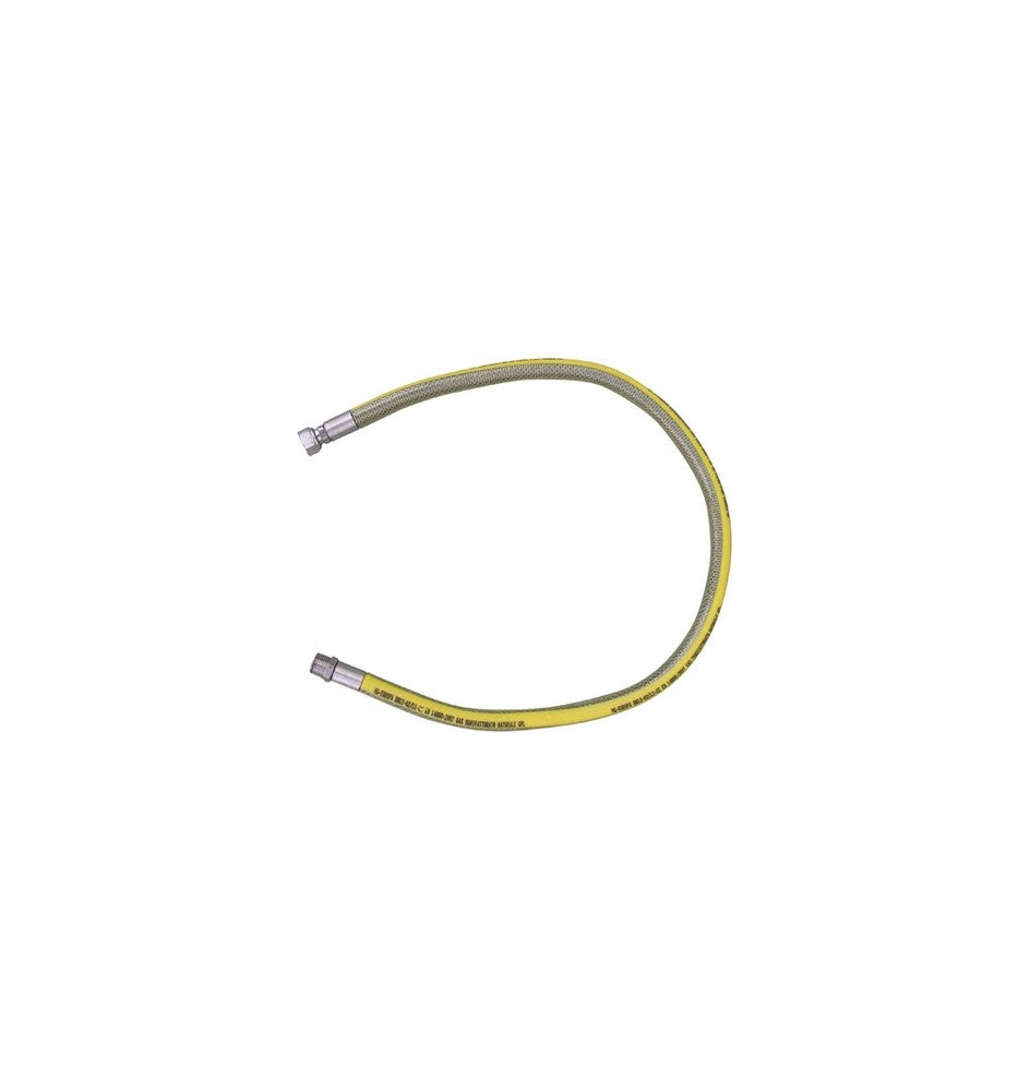 Tubo Flessibile Gas Acciaio MF - Lunghezza 50 Cm, Per Collegamenti Gas Sicuri