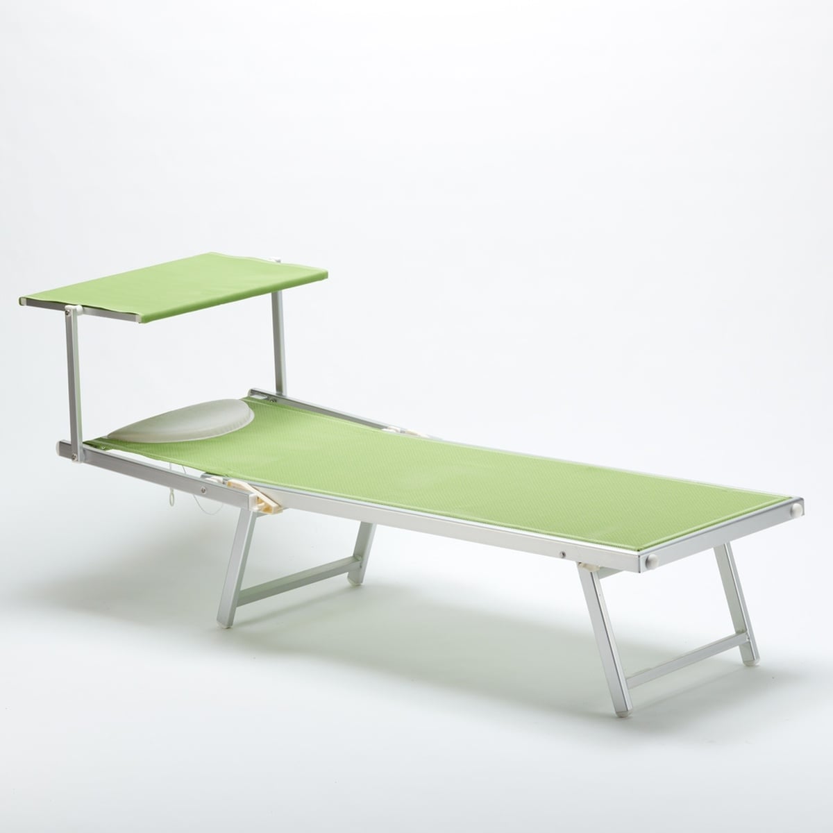 2 Bain de soleil professionnels transat aluminium lits de plage Italia Stock - 4