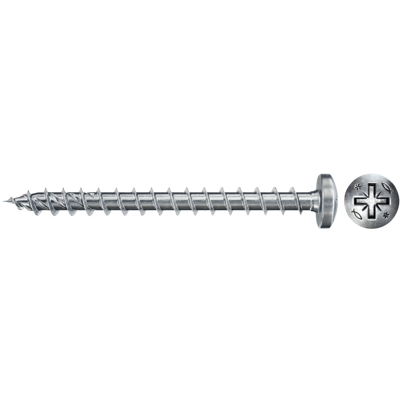 Fischer 670241 Power-Fast-II-5, Tutta la Filettatura Pozi, 4,0 x 16