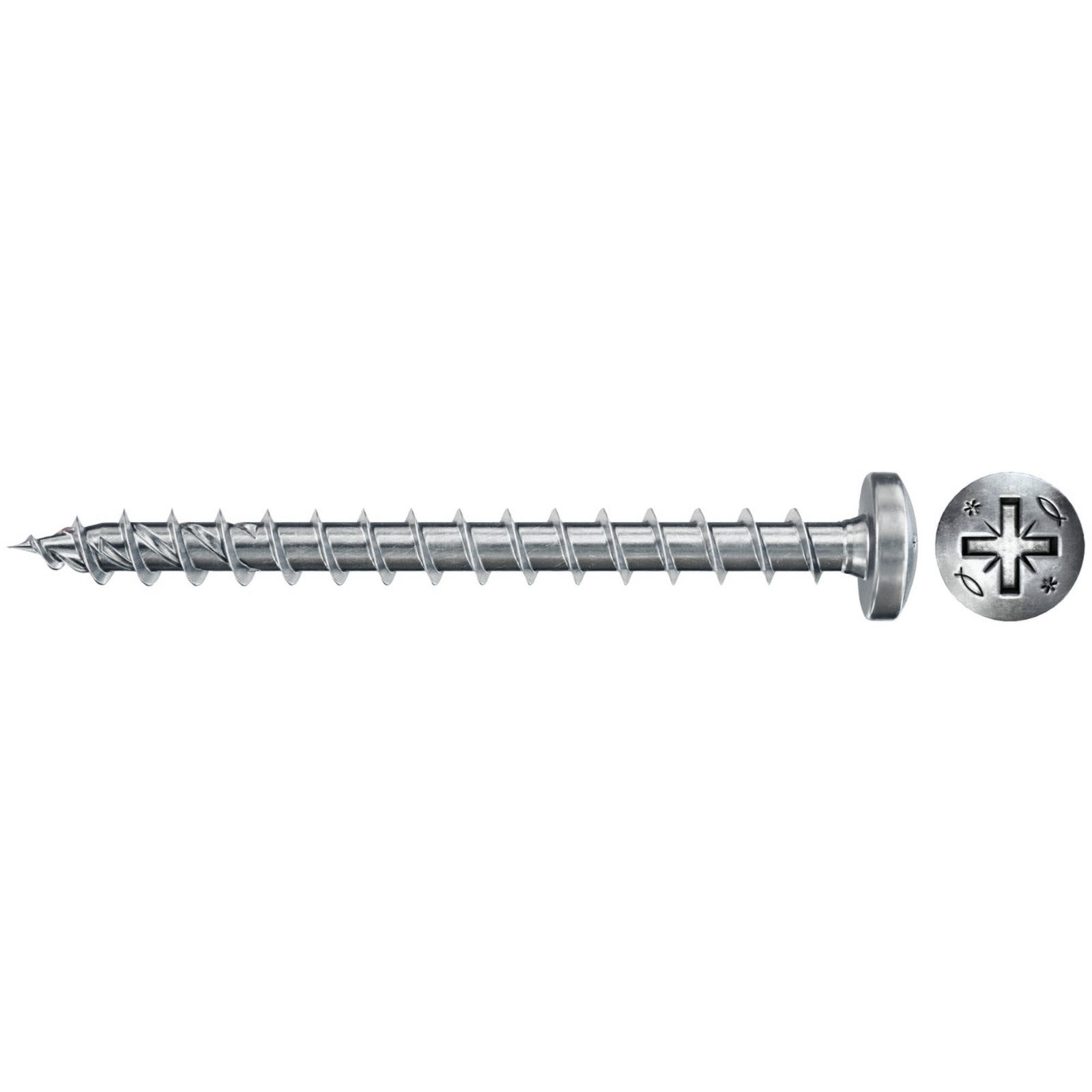 100 Viti Per Legno In Acciaio Inox 18-8 - Testa Tonda, Avvitatore A Fessura, Misura #6 X 1 Pollice - Fastenere - Foto 2
