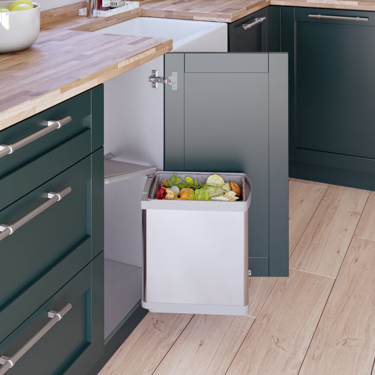 Bote Basura Doble Cajon Para Basura Contenedor De Basura Doble