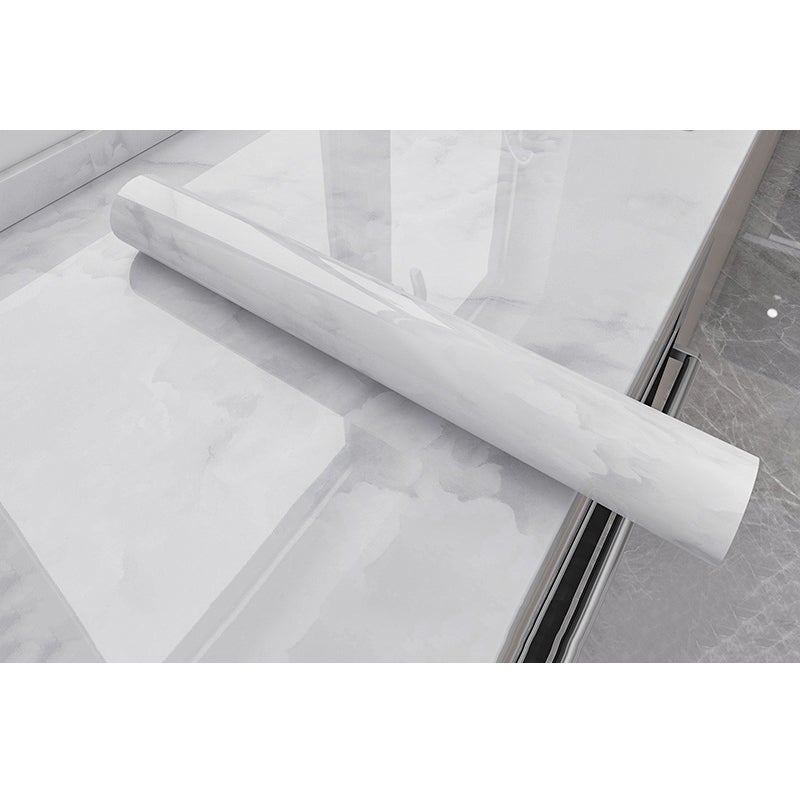 Autocollant gris clair résistant à l'huile de cuisine, film protecteur auto-adhésif imperméable et antisalissure pour comptoir, 60CM x 3M - 2