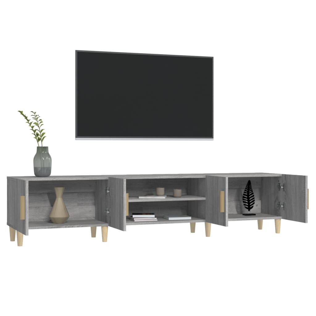 Meuble TV sonoma gris 180x31,5x40 bois d'ingénierie - 5