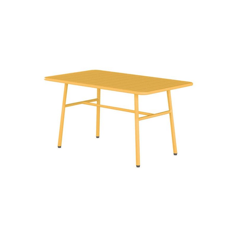 Stolik kawowy ogrodowy z metalu - Żółty musztardowy - MIRMANDE marki MYLIA
