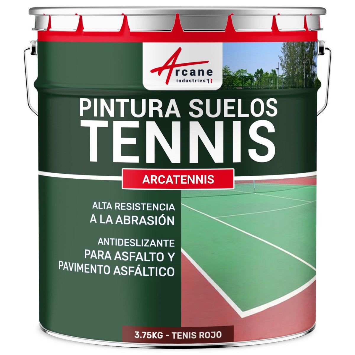 Pintura para pista de tenis, antideslizante - ARCATENNIS - 15 kg (hasta 30 m² en 2 capas) Azul - ARCANE INDUSTRIES - 3