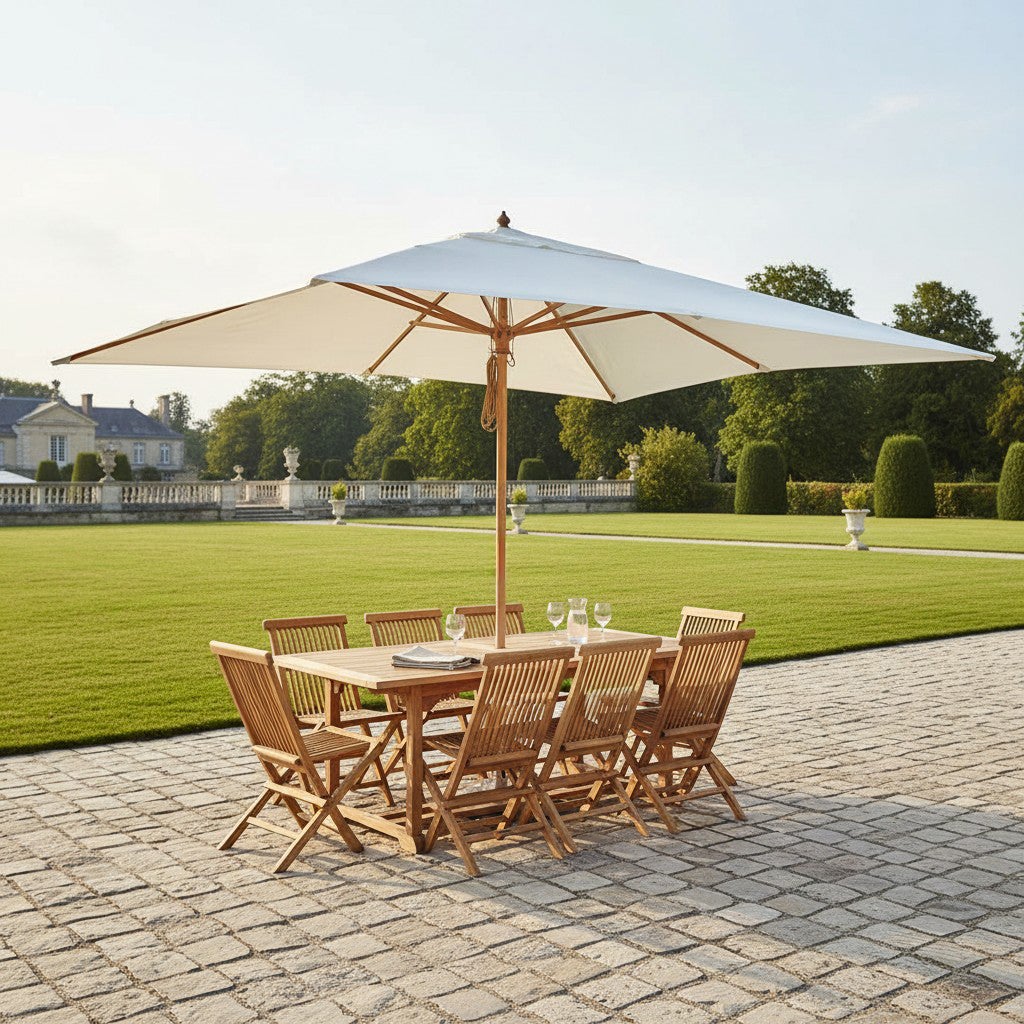 Parasol droit écru 4x3 m Pegasia - 4
