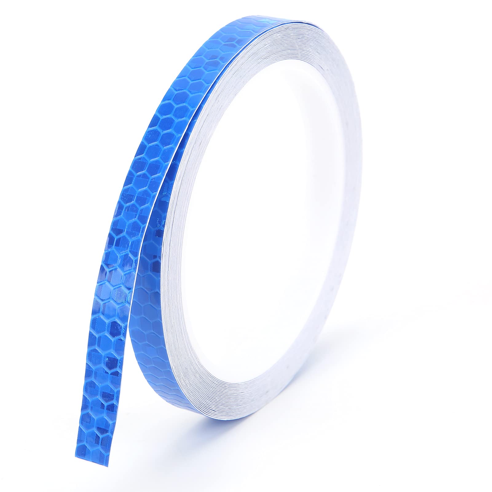 Adesivos reflexivos padrão hexagonal fita luminosa impermeável para carro motocicleta decoração diy (azul) - 7