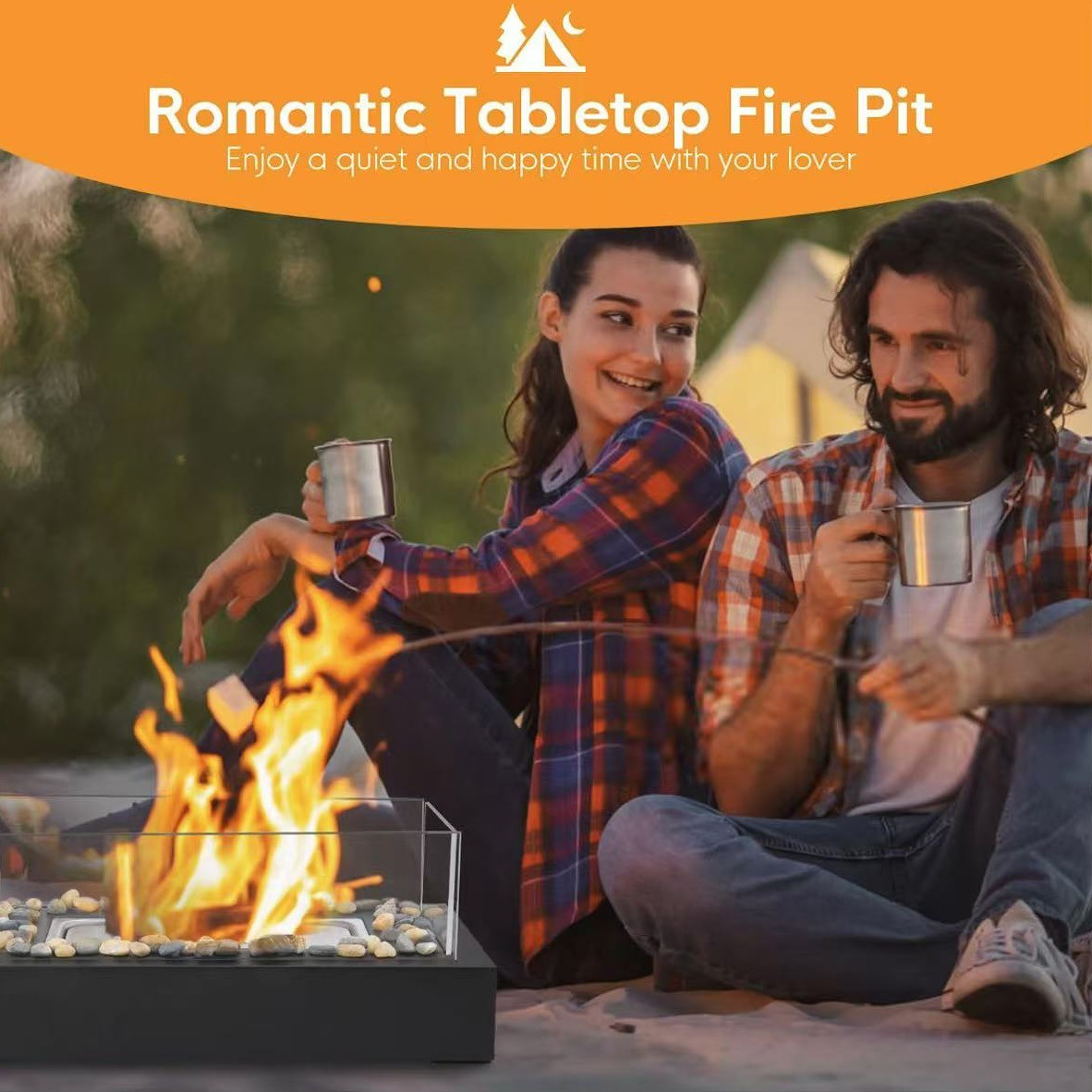 Chauffage-cheminée portable à l'alcool avec véritable flamme | Leroy Merlin
