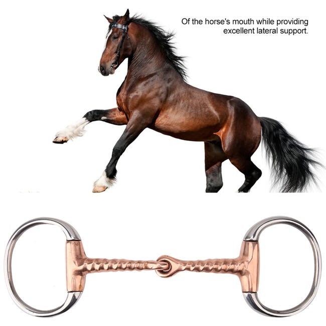 Punte Bocca Snaffle Cavallo 2 In 1 – Acciaio Inox 5 Pollici – Massimo Comfort E Controllo