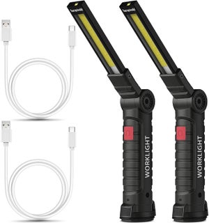 Set di 2 mini portachiavi super luminosi da 1200 lm con funzione di ricarica del telefono, torcia a LED per escursionismo e campeggio | Leroy Merlin