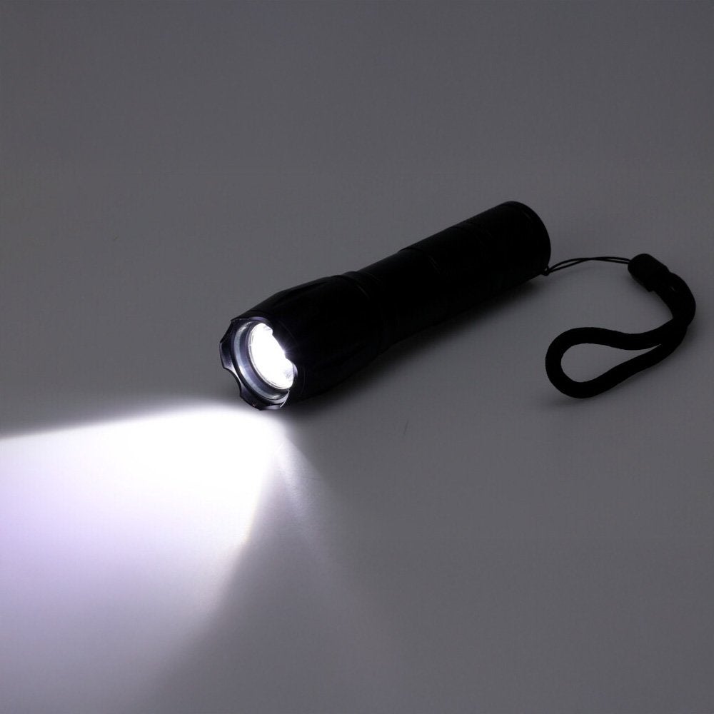 Set 4 Mini Torcie LED 3,5″ Super Luminose – AAA NON Incluse (Alluminio Nero)