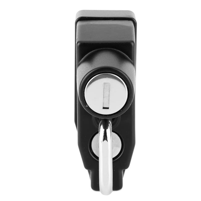 Candado Para Casco De Moto - Universal, Manillar 0.9 Pulgadas (22 Mm), Negro, Incluye 2 Llaves - Antirrobo