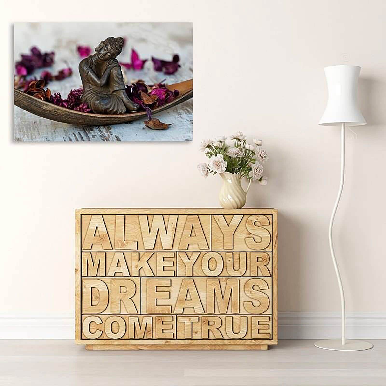 Tableau bois figurka zen - 100 x 70 cm - 3