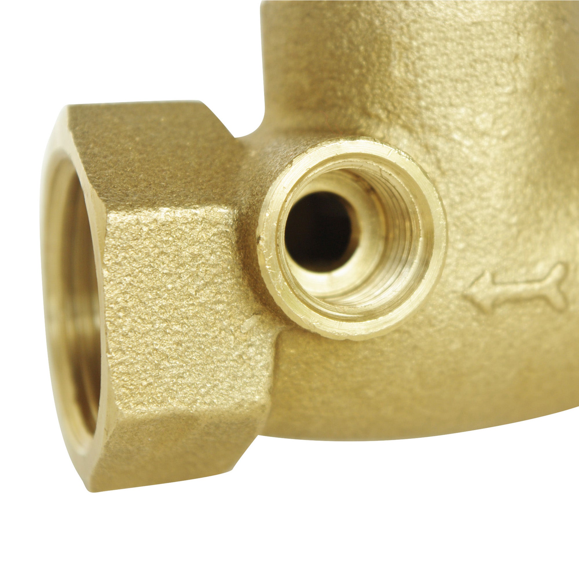 Robinet d'arrêt à potence à purge à souder - Pour tube cuivre 12mm - Laiton brut - 3