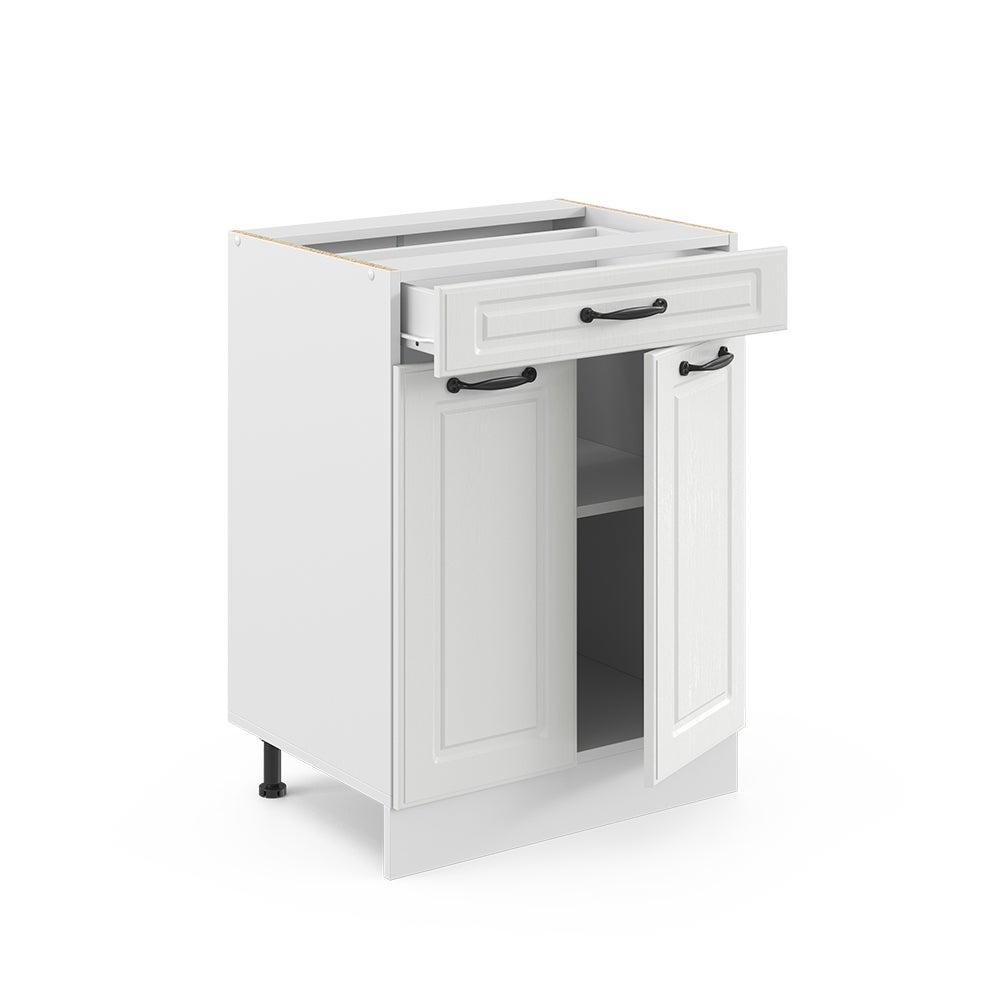 Vicco Meuble cuisine R-Line, Blanc campagne, 60cm avec tiroir, sans PT - 4