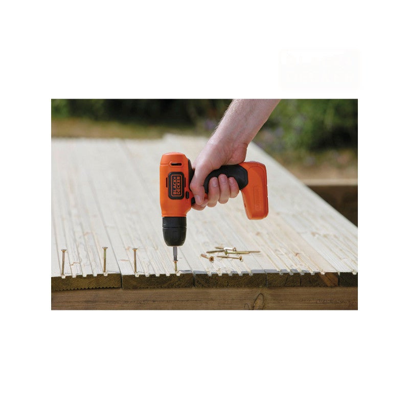 Perceuse visseuse compacte sans fil BLACK et DECKER - Batterie 7,2V Li-ion - 84409 - 4