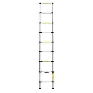 SWANEW Escala Telescópica Alu Negro Escala Plegable 1,9M+1,9M A Escala